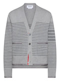 Thom Browne Milano stitch striped boxy fit cardigan