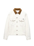 Prada old denim jacket with leather details