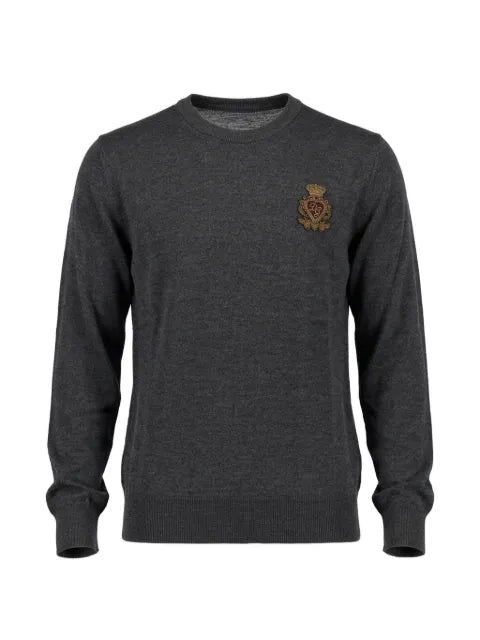 Dolce & Gabbana embroidered-logo wool sweater