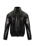 Courrèges stand-up collar vinyl jacket