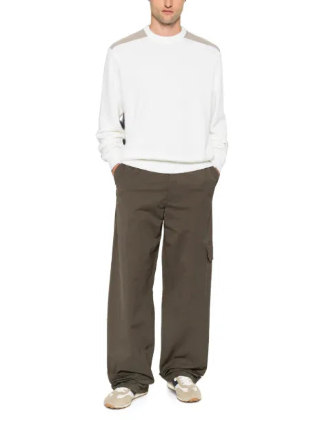 Paul & Shark contrast-panel crew-neck sweater