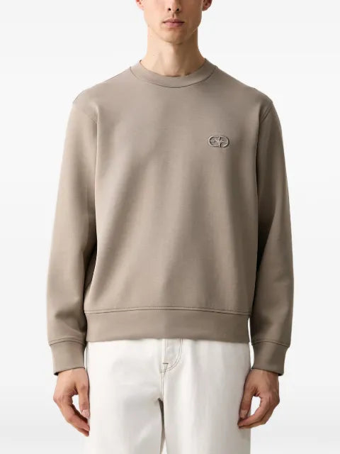 Emporio Armani logo-embroidered crew-neck sweatshirt