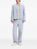 Shanghai Tang frog-fastening logo-embossed jacket