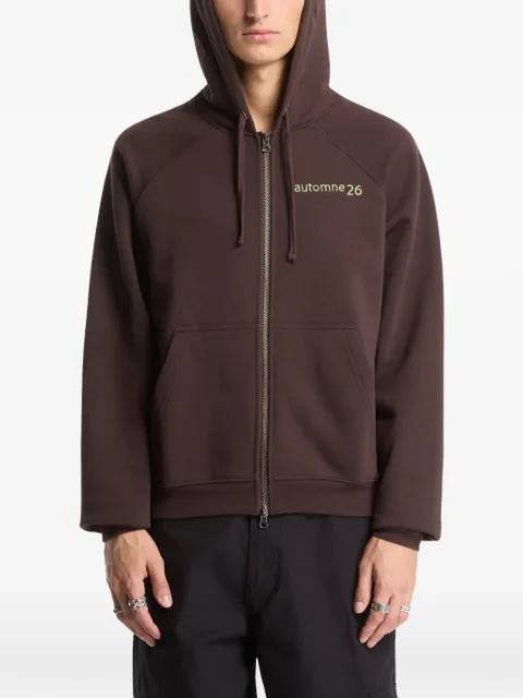 dime Grid zip-up hoodie