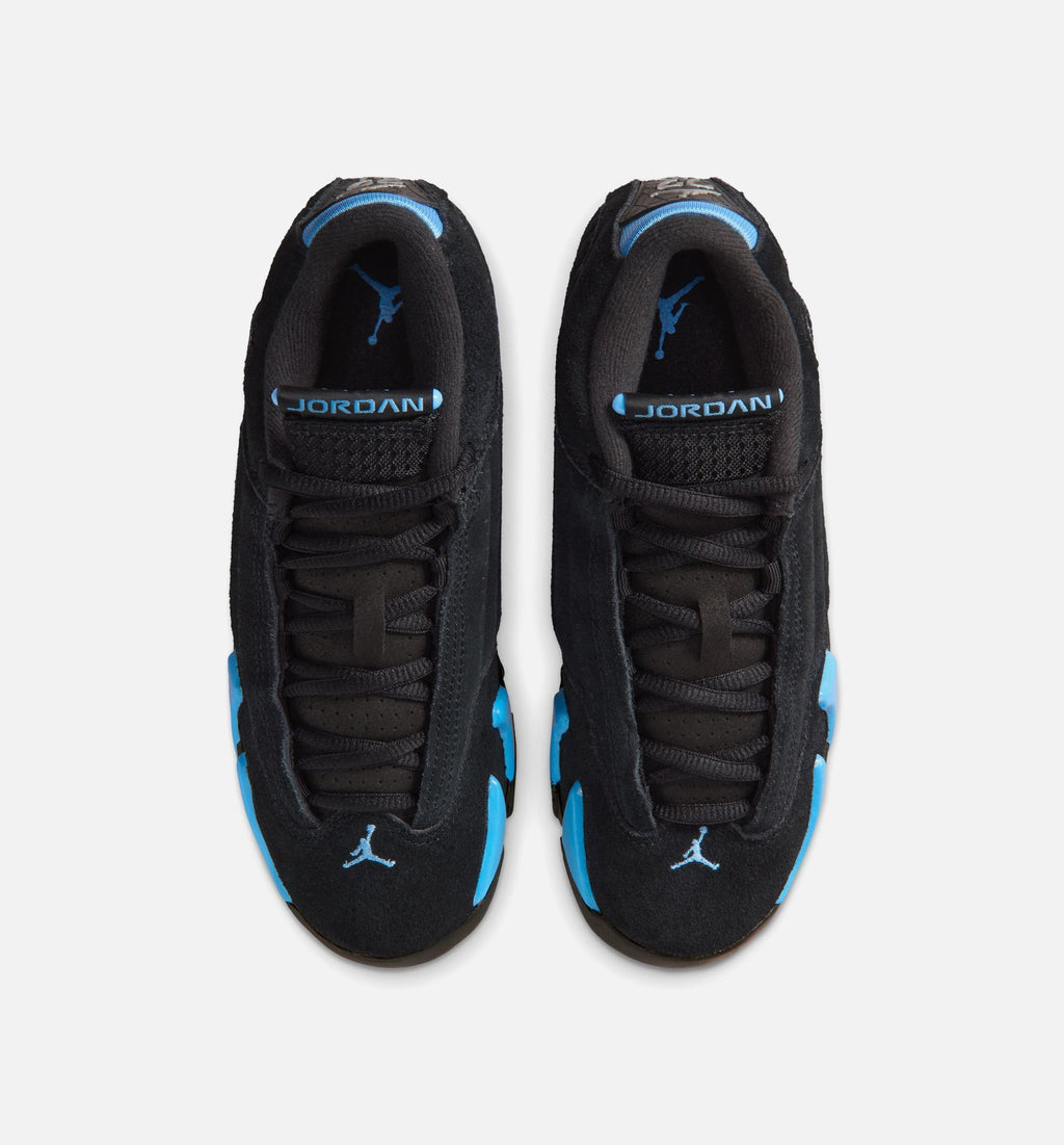 Air Jordan 14 Retro Black University Blue Kids' Shoes - Black/Blue