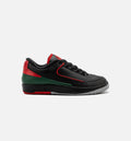 Air Jordan 2 Retro Low Christmas Kids' Shoes - Black/Fire Red/Grey