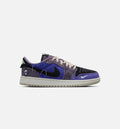 Air Jordan 1 Low OG Regency Purple Grade School Sneakers - Purple/Green/Black