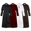 Halloween Men Priest Cosplay Medieval Long Robe Multi‑Color Party