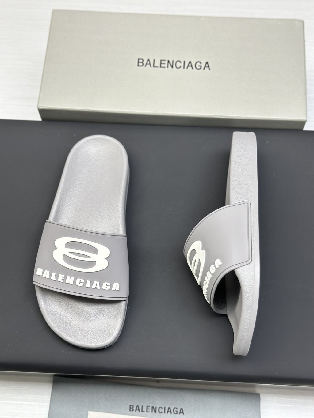 Balenciaga Logo Strap Slide Sandals