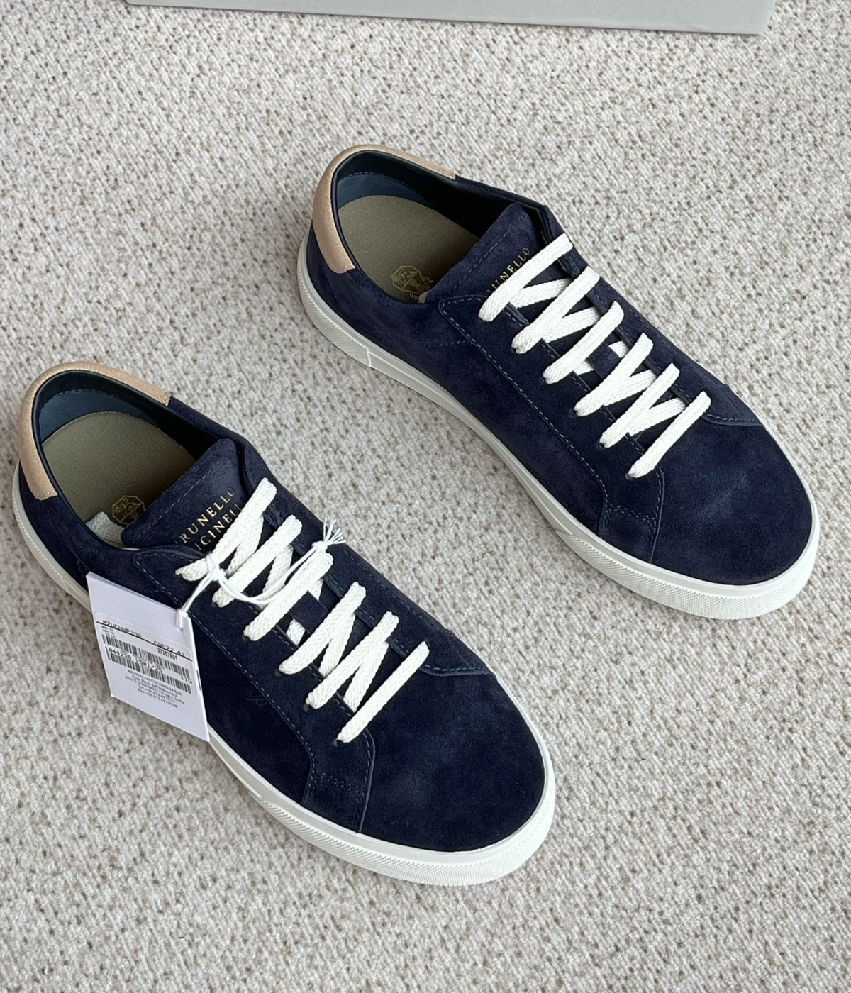 Brunello Cucinelli Men's Off-White Low-Top Sneakers