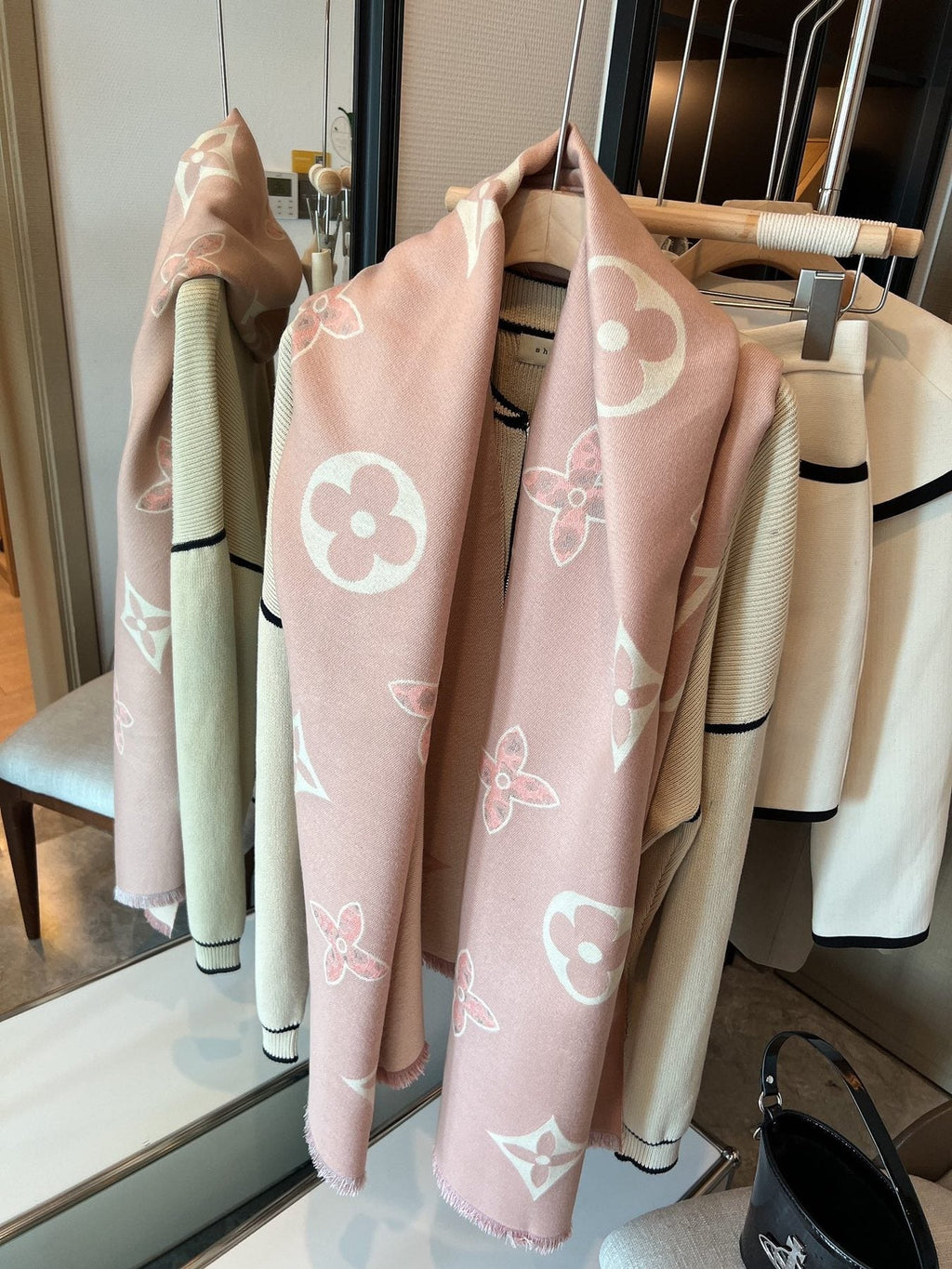 Louis Vuitton Monogram Fringed Scarf